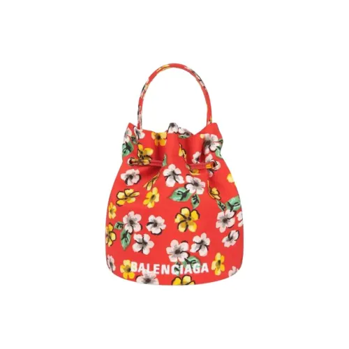 Balenciaga Переработанный Спортивный Нейлоновый Ведрообразный Сумка Сумка Экстра Маленькая Женская Многоцветная