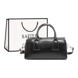 Чёрная экологически чистая сумка для покупок