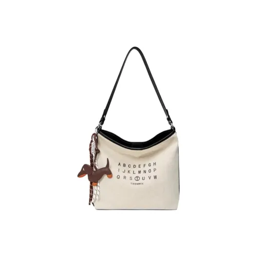 Teenmix Ткань Сумка через плечо Сумка на плечо Большая Женская Черная