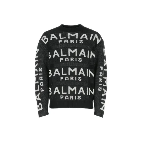 BALMAIN Черные Мужские Свитера
