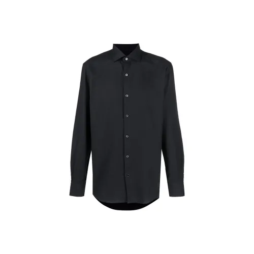 Ermenegildo Zegna Черные Мужские Рубашки