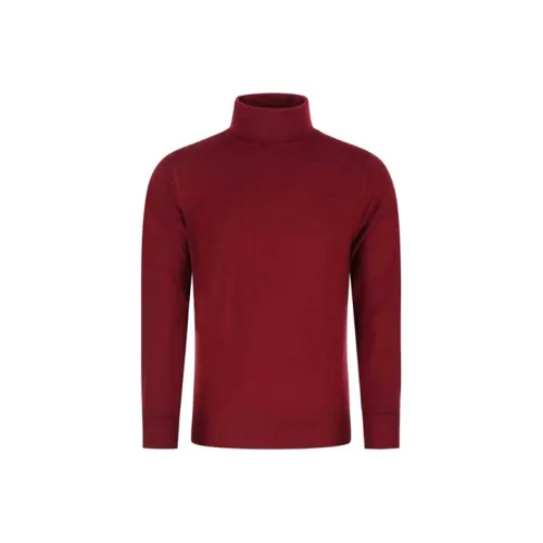 FEDELI Коричневый Красный Мужские Свитера