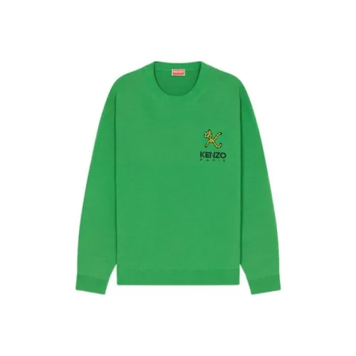 KENZO Tiger Tail Series Зеленый Мужской Свитеры
