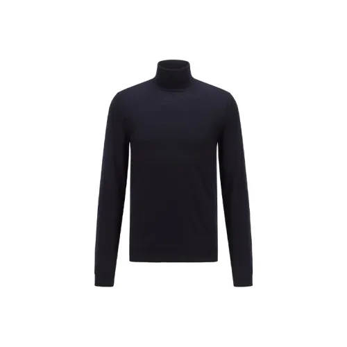 Hugo Boss Темно-синие мужские свитеры