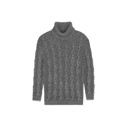 SAINT LAURENT SS22 Свитер Мужской Silver