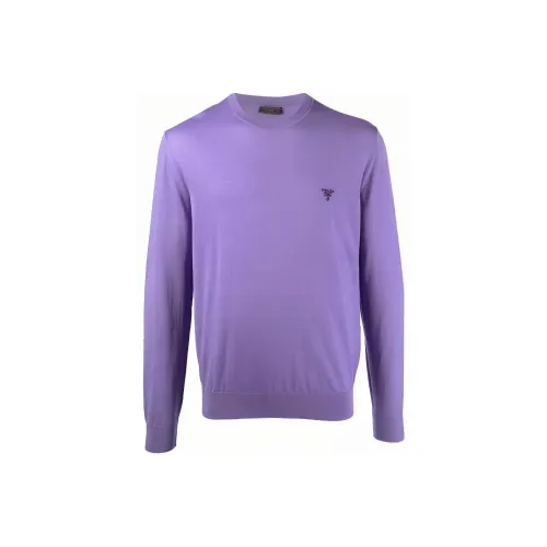 PRADA Фиолетовые Мужские Свитера