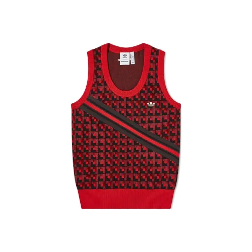 adidas originals WALES BONNER Co Бренд Красный черный Унисекс Трикотаж