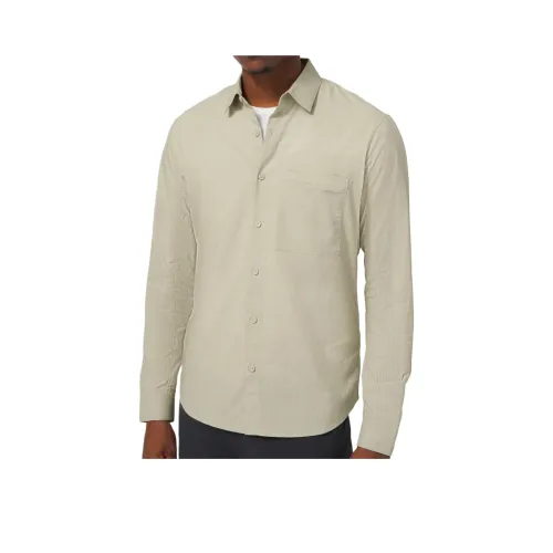 lululemon Пуховики To The Wire Рубашка Мужская Светлый Бежевый Серый