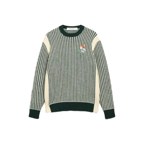 Golden Goose Белый/Зеленый Мужские Свитера