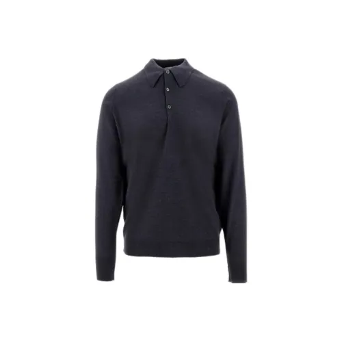 JOHN SMEDLEY Серые Мужские Свитера