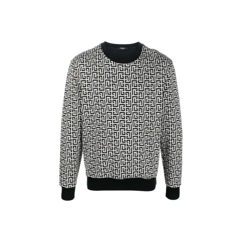 BALMAIN Черные Мужские Свитера