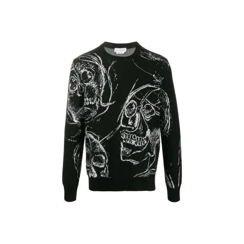 Alexander McQueen Черные Мужские Кашемировые Свитера