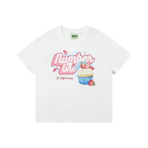 Nam Po Wan T-рубашка Унисекс Клубничный Бумага Чашка Торт