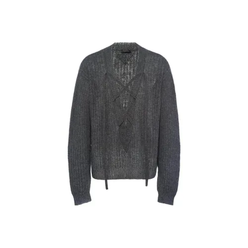 PRADA Серые Мужские Свитера