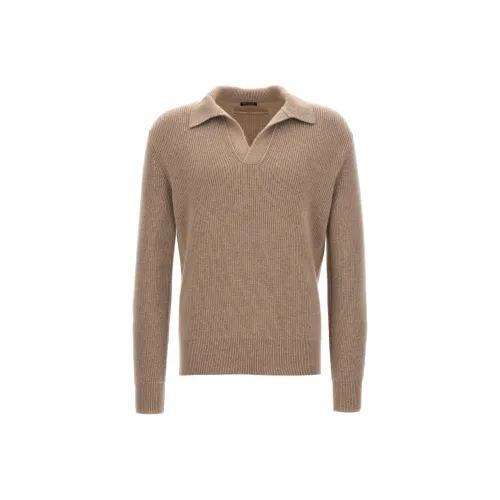 Ermenegildo Zegna Бежевые Мужские Свитера