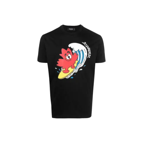 DSQUARED 2 Черные Мужские T-Рубашки