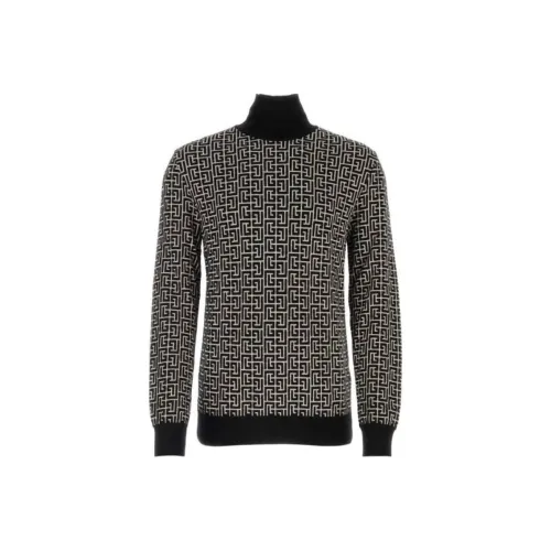 BALMAIN Черные Мужские Свитера