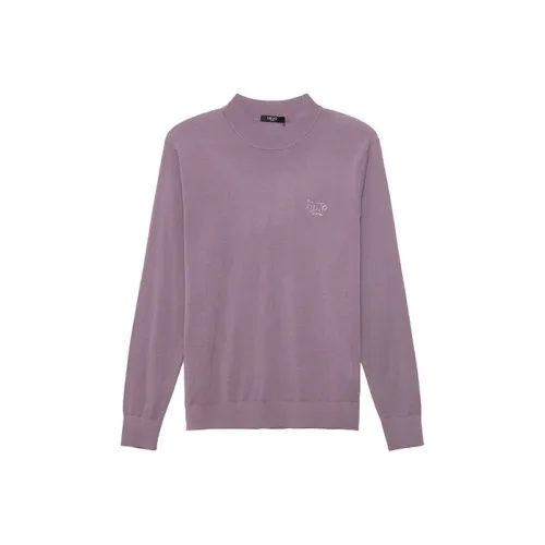 LIU·JO UOMO Свитер Мужской Серый Фиолетовый