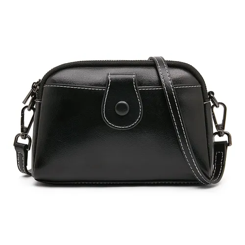 Old Man's Head Сумка через плечо из коровьей кожи обычная женская черный белый