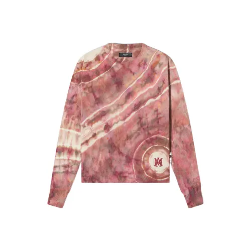 AMIRI SS22 Круглый вырез Облегающий Длинный рукав Трикотаж Мужской Оранжевый