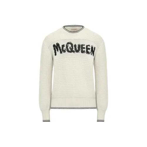 Alexander McQueen Мужские свитера ванильного цвета