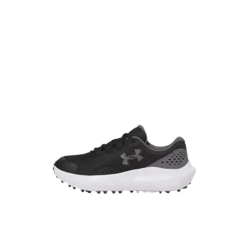 Under Armour UA Surge Водонепроницаемый Низкий Топ Тренировочные Кроссовки для Детей Черный Белый Детский