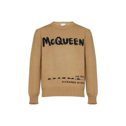 Alexander McQueen Светло-янтарный Мужской Свитеры