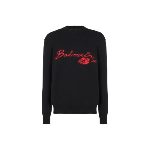 BALMAIN Черные Мужские Свитера