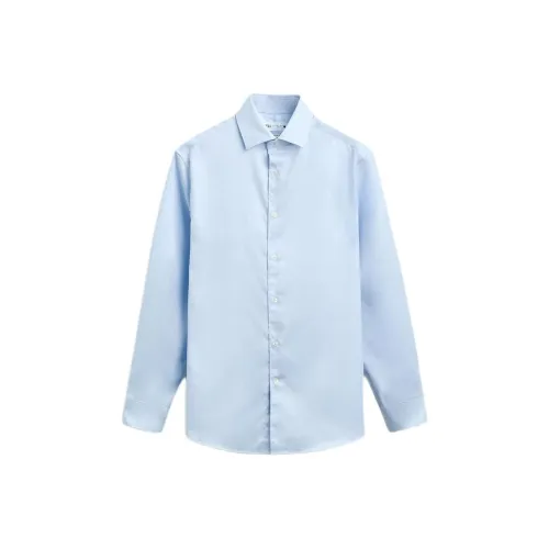 ZARA Небесно-голубой Мужские Рубашки