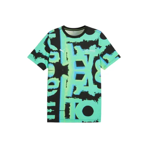 PUMA Mercedes AMG Petronas F1AOP MAPF1 T Рубашка Мужская Черная Зеленая