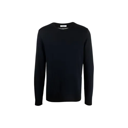 Valentino Темно-синий Синий Мужской Кашемировый Свитер