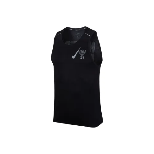 Nike MILER Мужские майки черного цвета