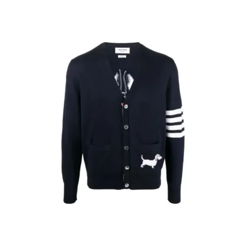 THOM BROWNE Морской синий Мужские свитеры