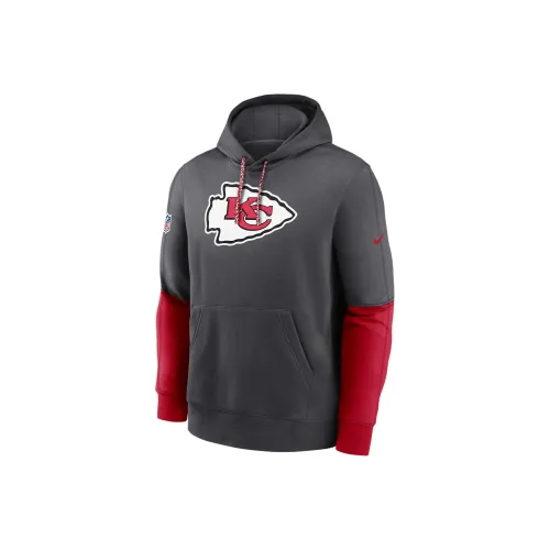 Nike NFLClub FW24 KANSAS CITY Chiefs Sideline Team Issue Толстовка Мужская Угольный Серый