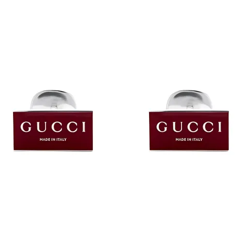 GUCCI Эмаль 925 стерлинговое серебро запонки унисекс красный