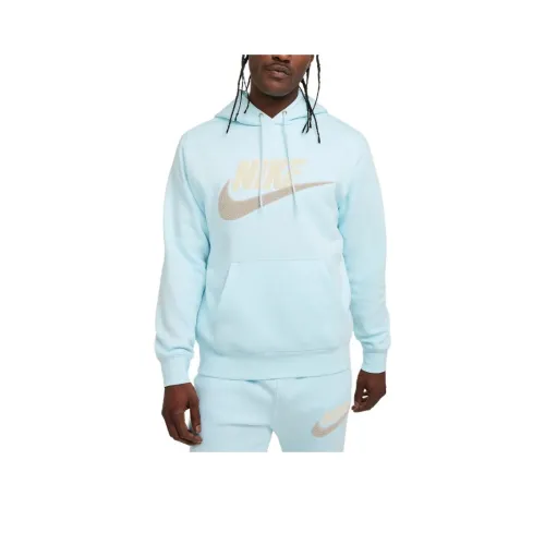 nike Пуловер Толстовка Hoodie Мужской Светло-Синий