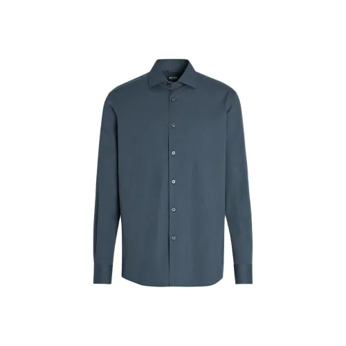 Ermenegildo Zegna Mist Blue Мужские Рубашки
