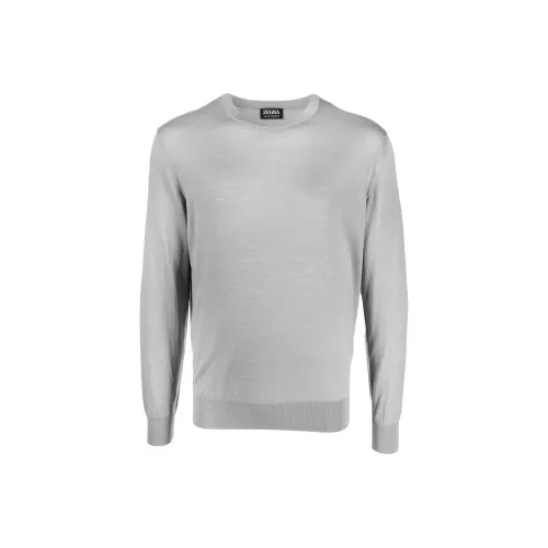 Ermenegildo Zegna Серые Мужские Свитера