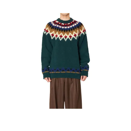 Kolor FW24 Свитер Мужской Темно-зеленый