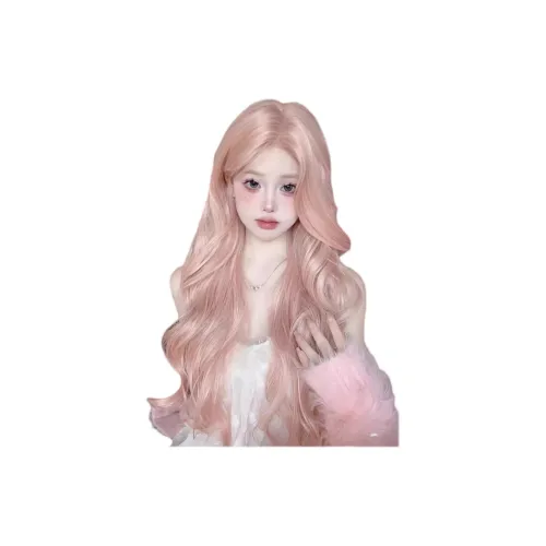 GLUNA Грейпфрут Пудра IS Разделена на Восемь Заколок Парик