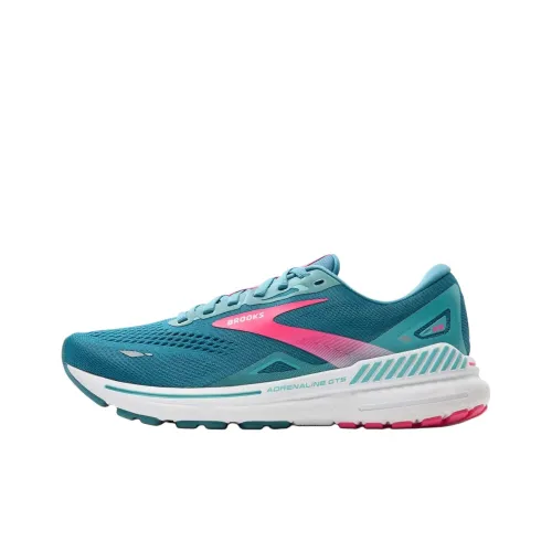 Brooks Adrenaline GTS 23 противоскользящие устойчивые к истиранию низкий топ беговые кроссовки женские циановый