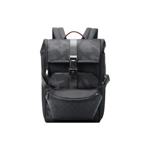 BOPAI Рюкзак из микрофибры с тканью сумка для ноутбука мужская черная