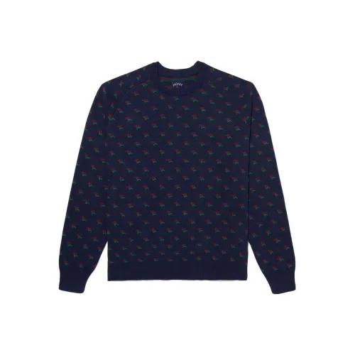 NOAH совместный бренд Морской синий Мужские свитеры