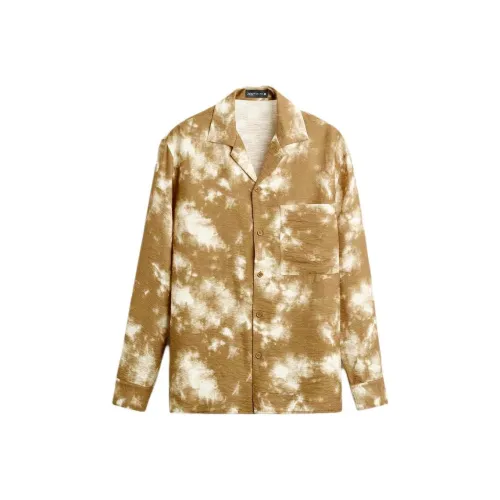 ZARA CAMEL/Белый Мужские Рубашки