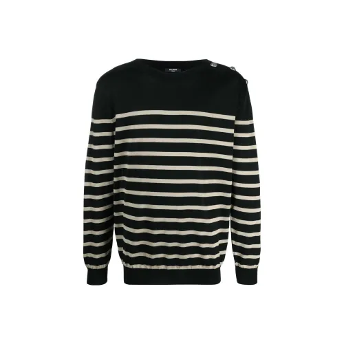 BALMAIN Черные Мужские Свитера