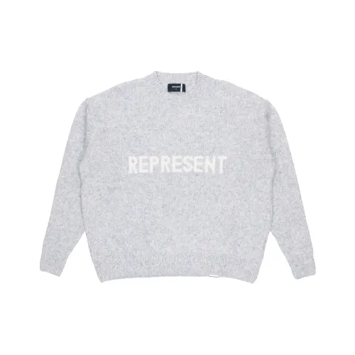 REPRESENT Светло-серый Мужской кашемировый свитер