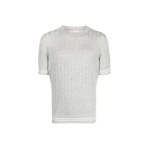 BRUNELLO CUCINELLI Свитер Мужской Светло-Серый