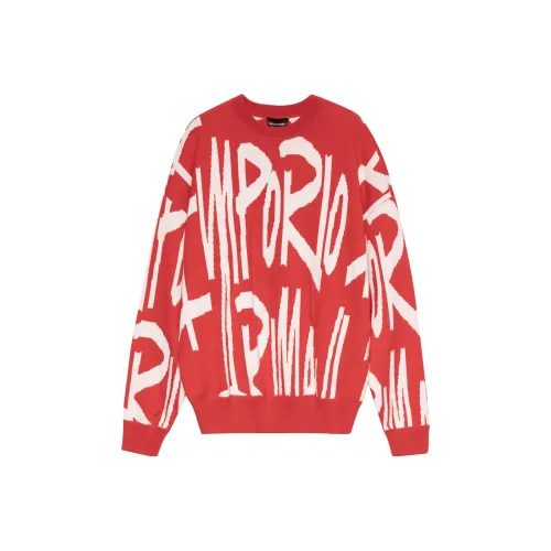 EMPORIO ARMANI Красный Мужской Кашемировый Свитер