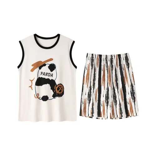 LEZIYUN Пижамный комплект мужской абрикосового цвета