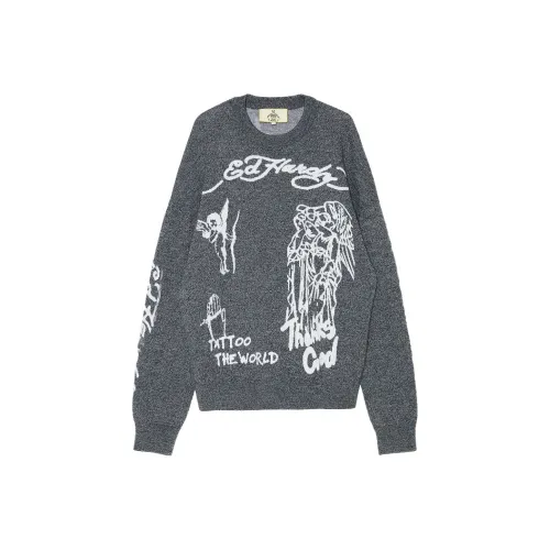 Ed Hardy Темный Мраморный E1OAM046 Мужской Трикотаж